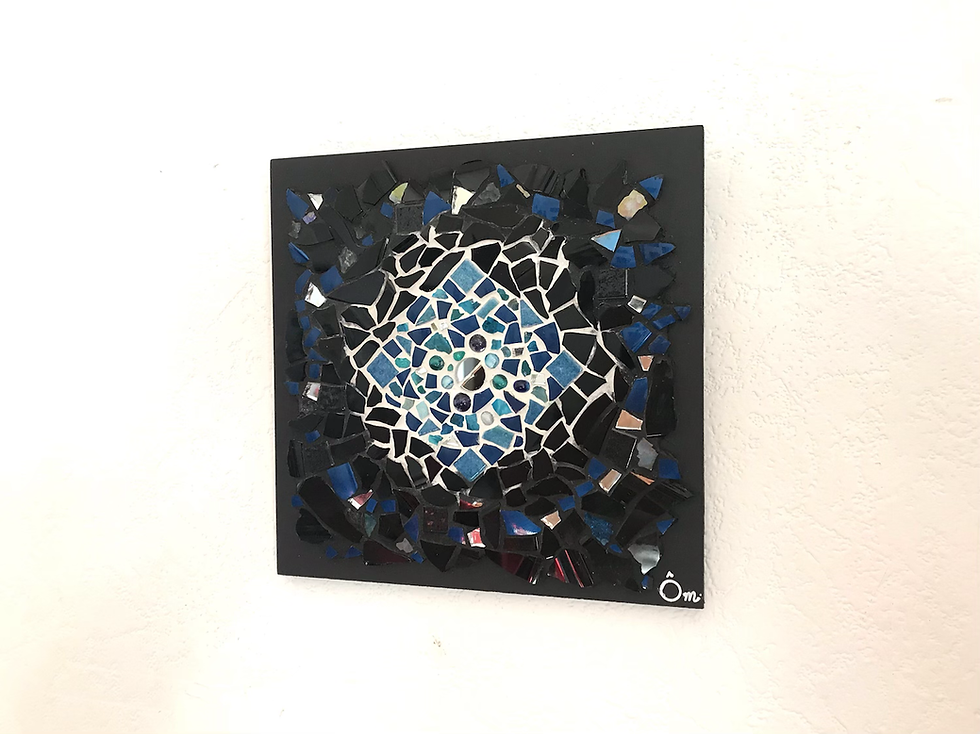Miniatura: Tableau “CHAKRA BLEU” (20 x 20 cm ) - 2020