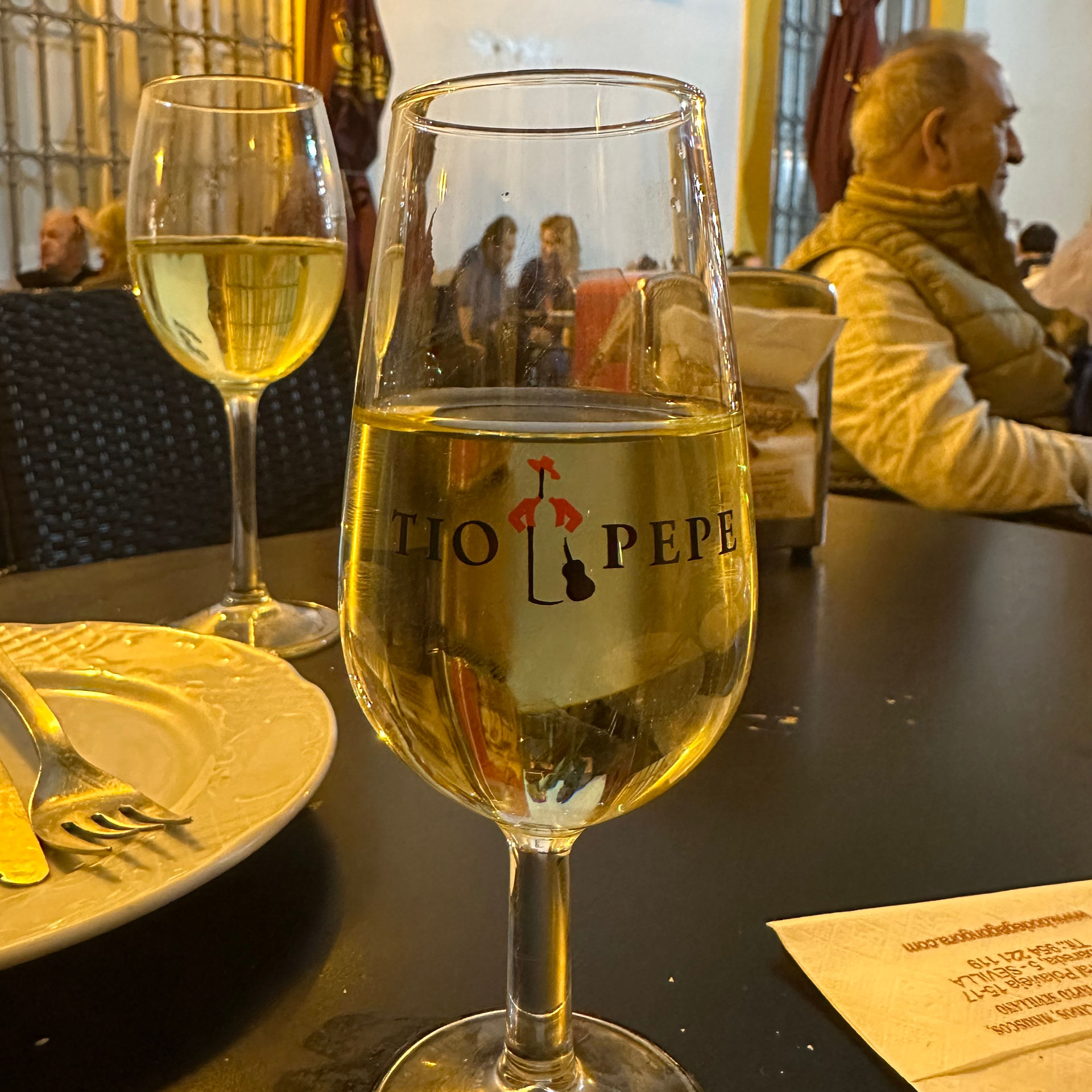 Glass of Tío Pepe Vino Fino