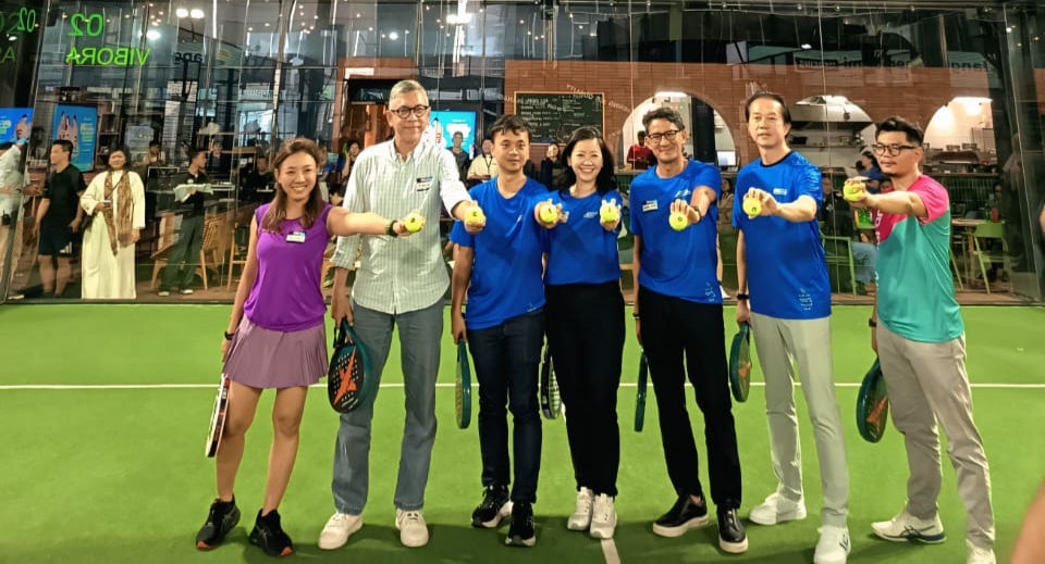 Dr. Jessica Hanafi (left), LCI's Founder and Principal, during Langkah Membumi Ecoground Pre-Event Padel Networking Session