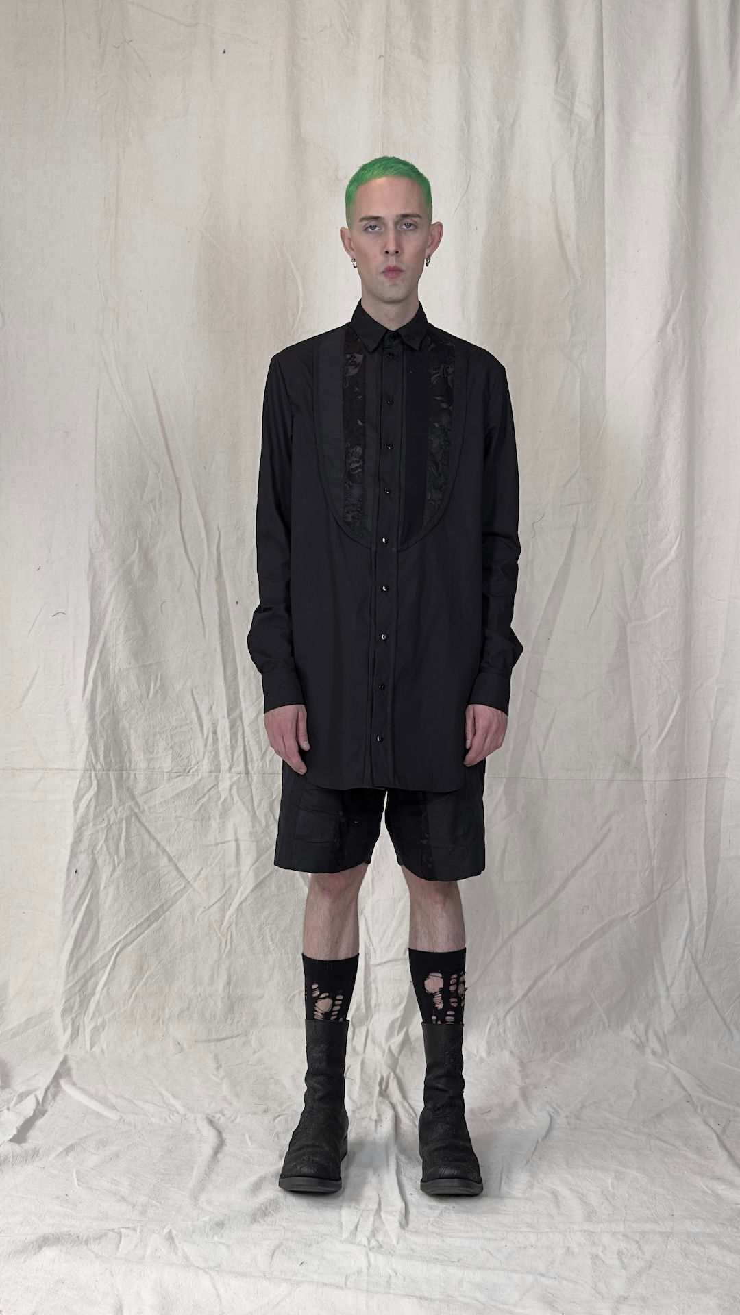 Shirt Plastron Multi fabrics