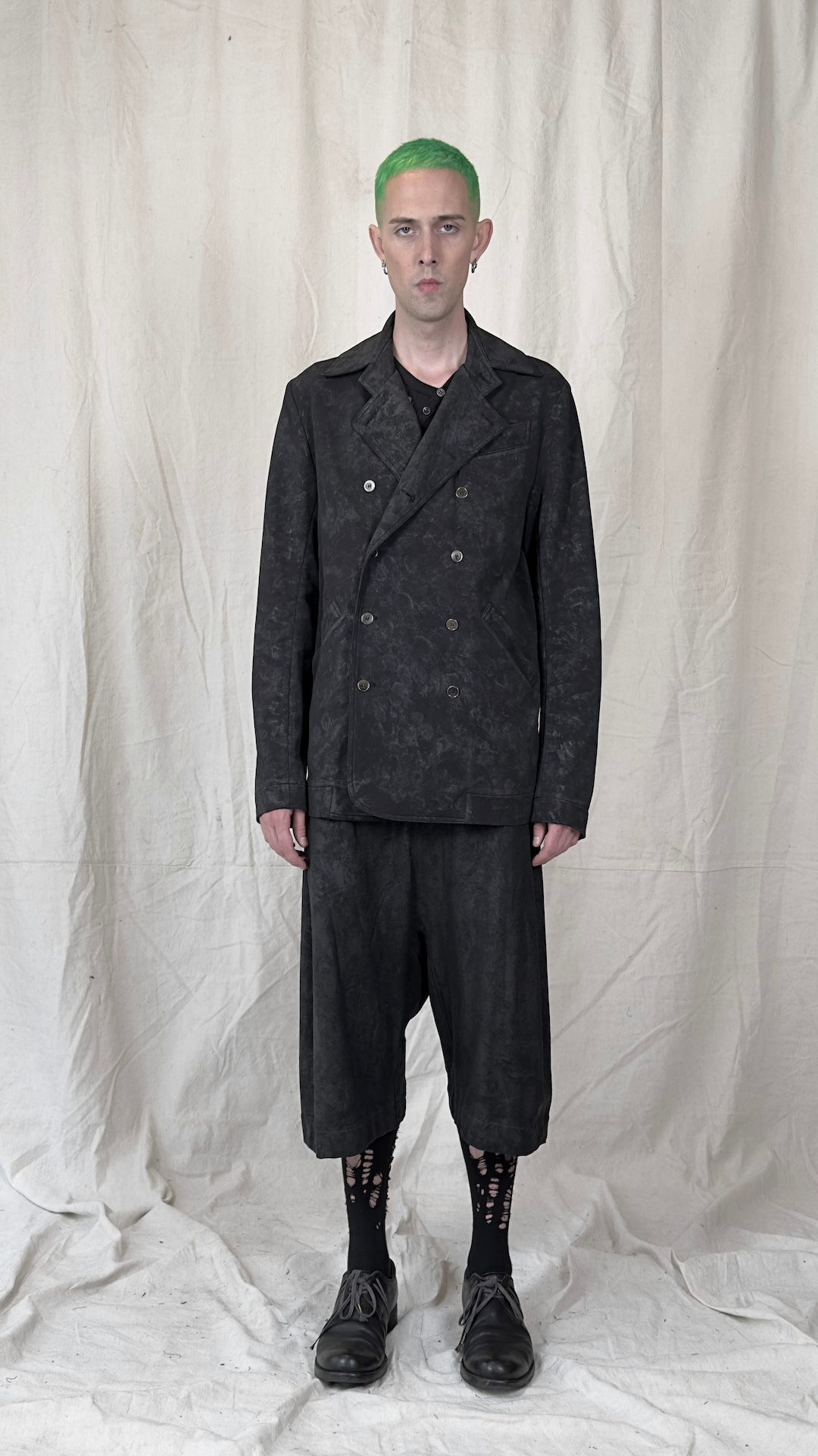 Double Breasted Waxed Jacket