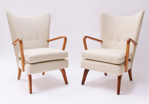 Mid Century Bambino Wingback Armchairs Howard Keith