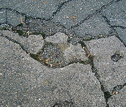 Cracked and damaged black top