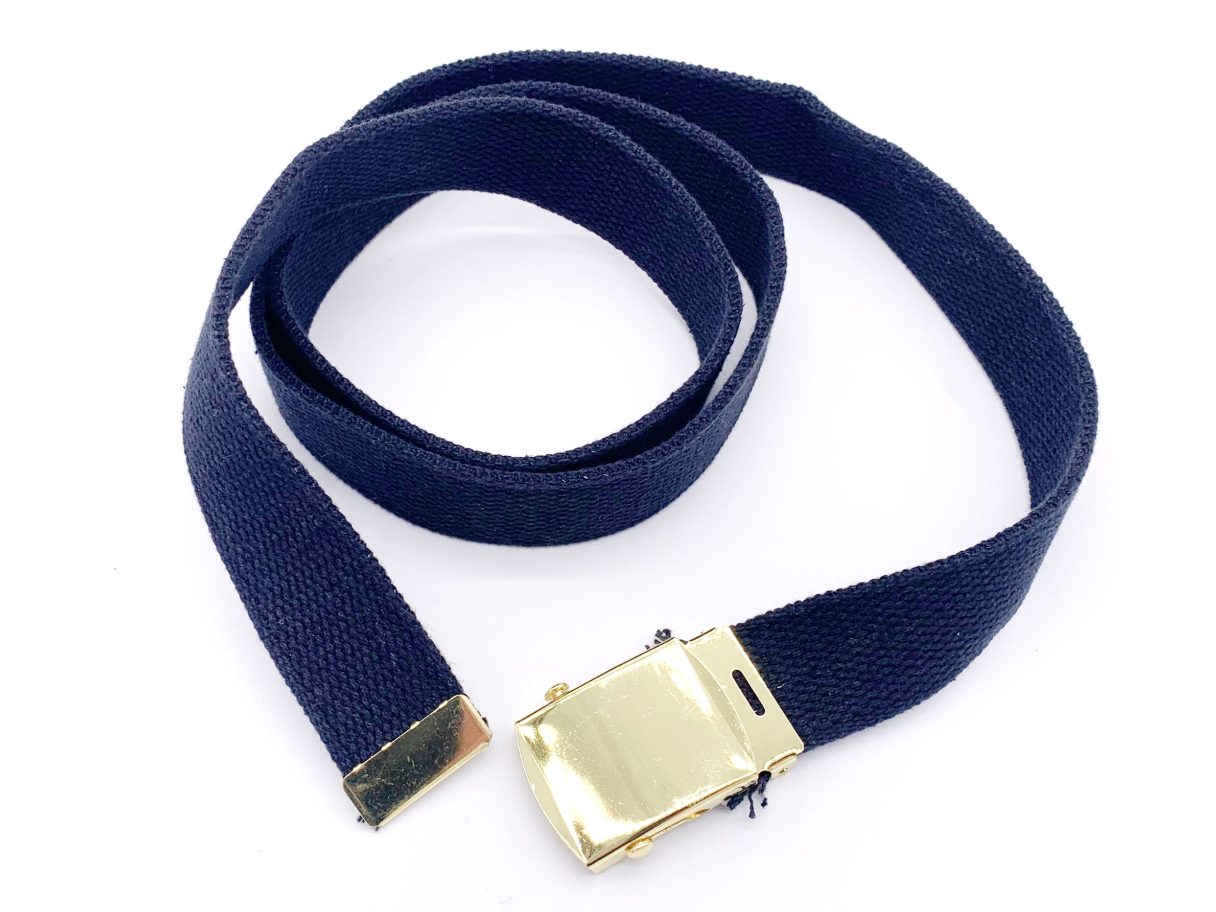 US Army Black Web Belt, Brass Buckle