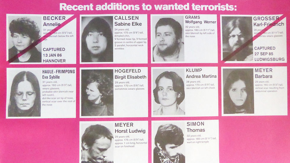 Thumbnail: 1986 German Terrorist Wanted Poster