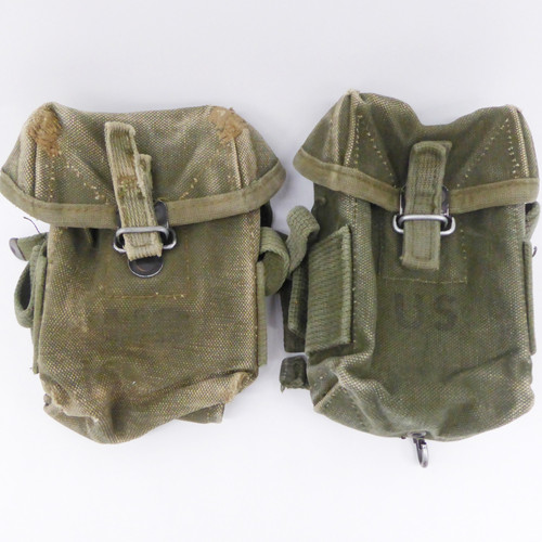 Set of Two M1956 Ammunition Pouches, Vietnam Foxhole Militaria
