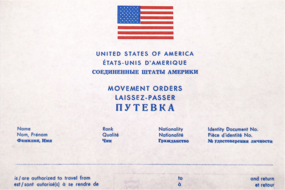 Thumbnail: Rare Blank US-Berlin Travel Orders