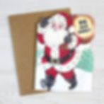 big sack energy funny vintage christmas card