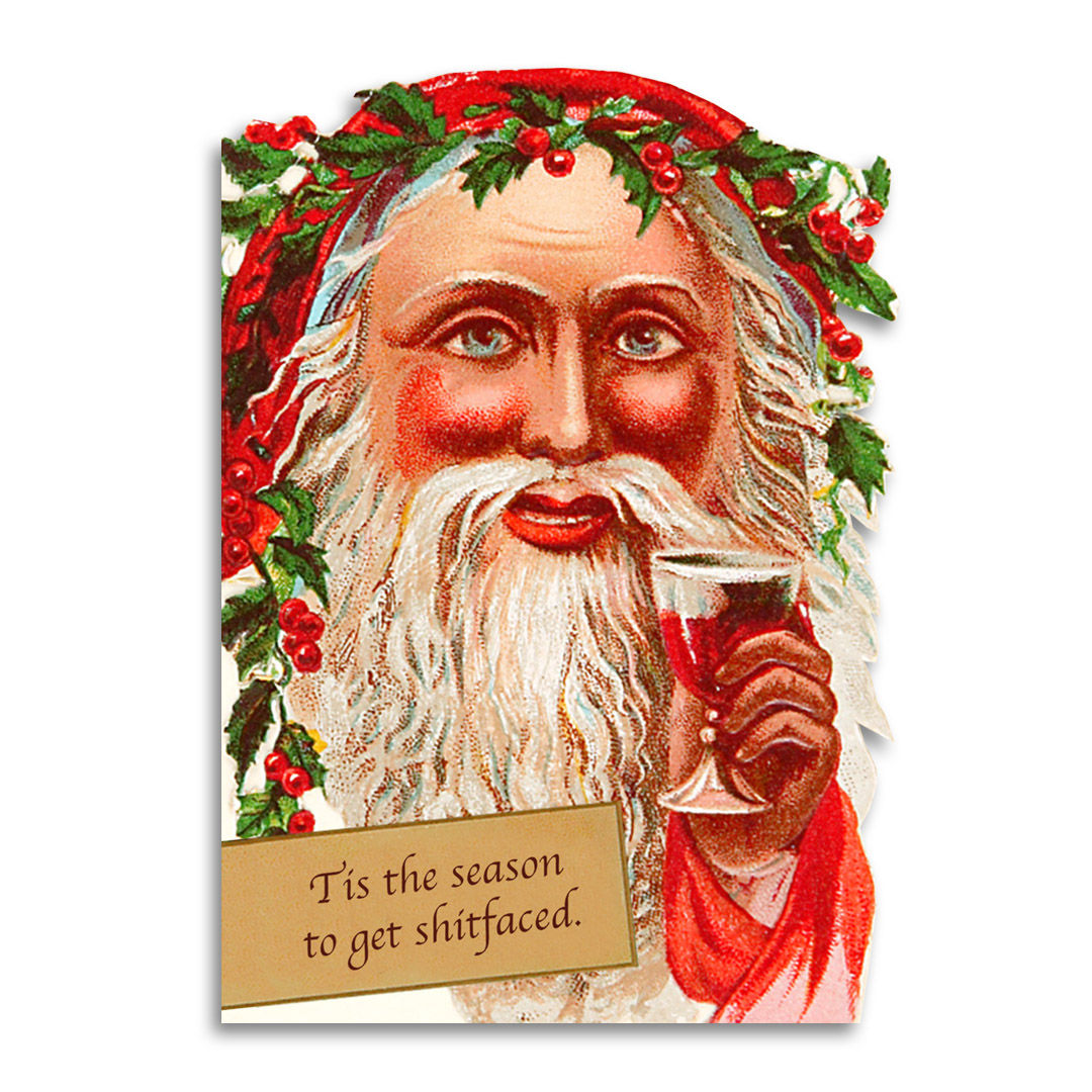 funny vintage santa greeting card