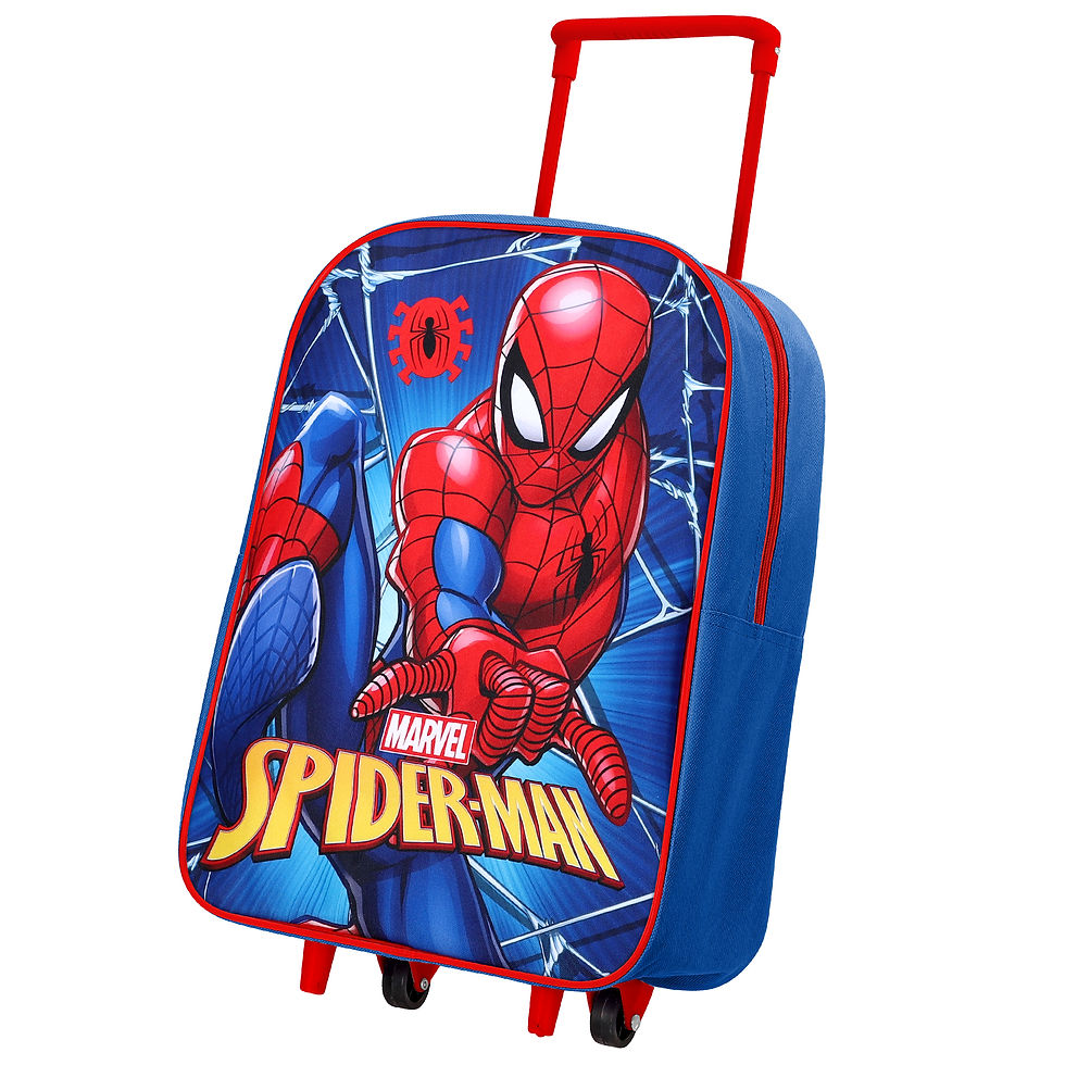 Thumbnail: Spider-Man Web-Fire SuperHero Characters Pull Trolley Backpack School Travel Bag