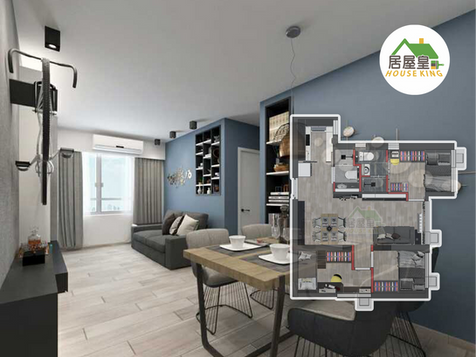 冠德苑 563呎｜三房現代風格