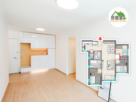 裕雅苑 555呎｜三房現代風格