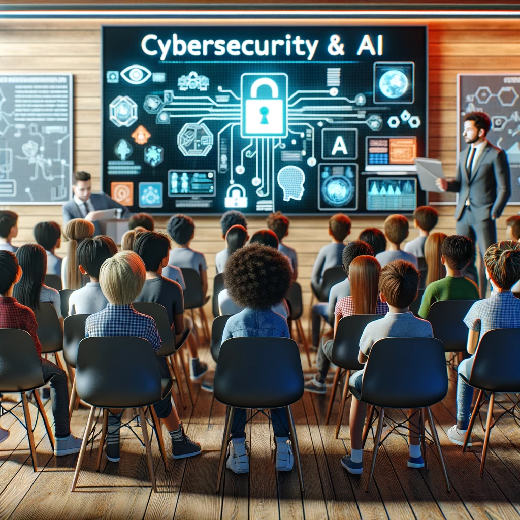 Cybersecurity and AI Learning illustration from Innovation Day 2024