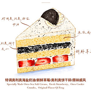 Salted Oreo Cream Strawberry Cake