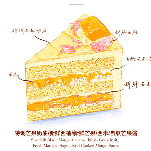 Mango Pomelo Sago Cake