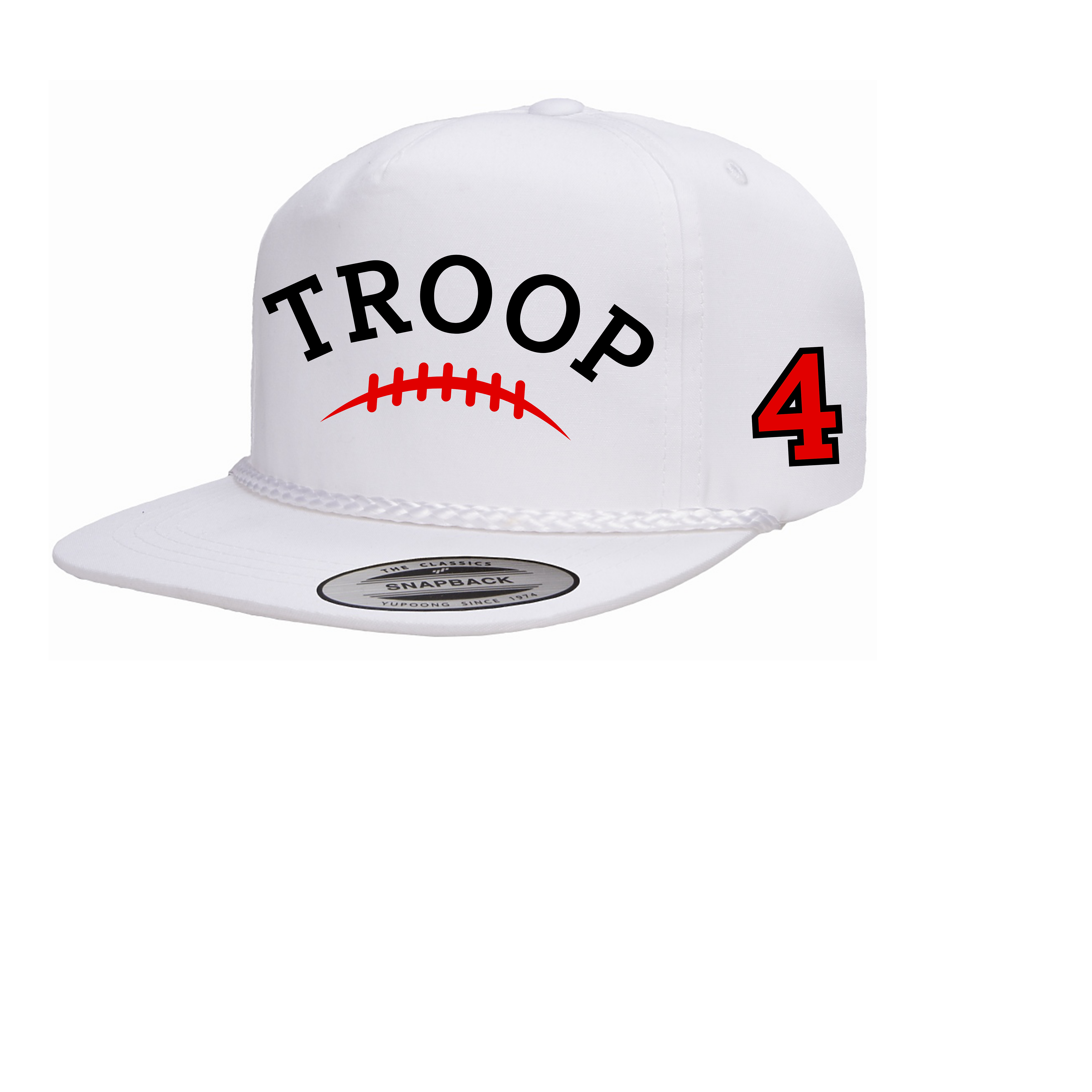 TROOPER WRIGHT "TROOP" White rope trucker hat