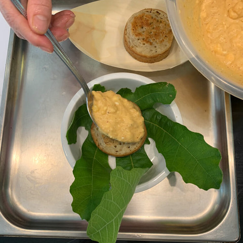 crumpetorium's ginger crumpets in thai hor mok recipe