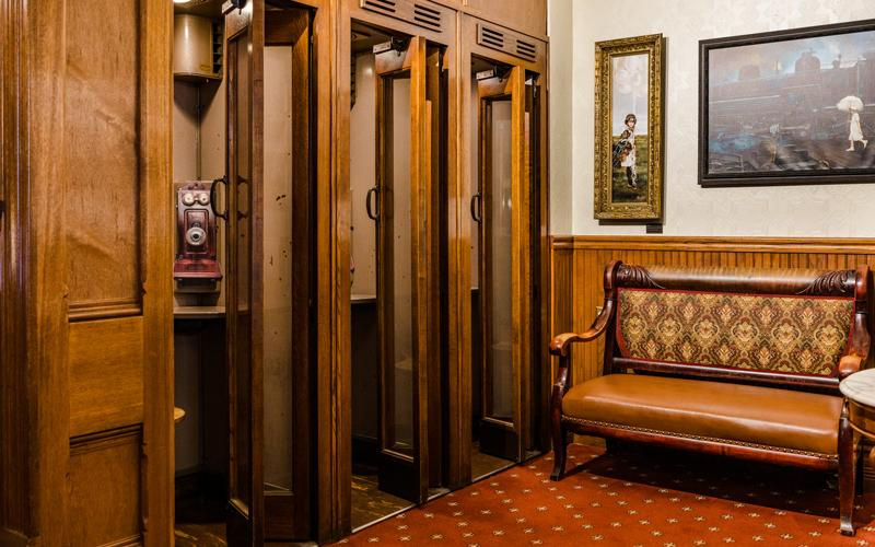 Phone booths in The Strater Hotel - Durango, Colorado