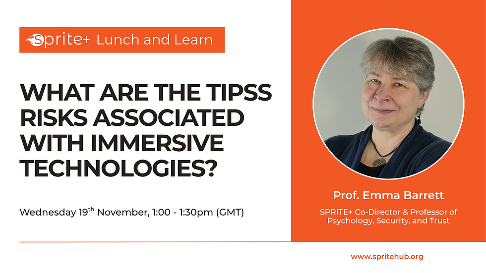 SPRITE+ Lunch and Learn with Emma Barrett