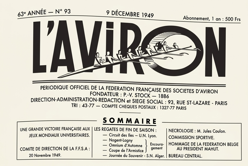 Les Jeux mondiaux universitaires de Budapest (1949) racontés par les rameurs Guy Nosbaum et Claude Martin.