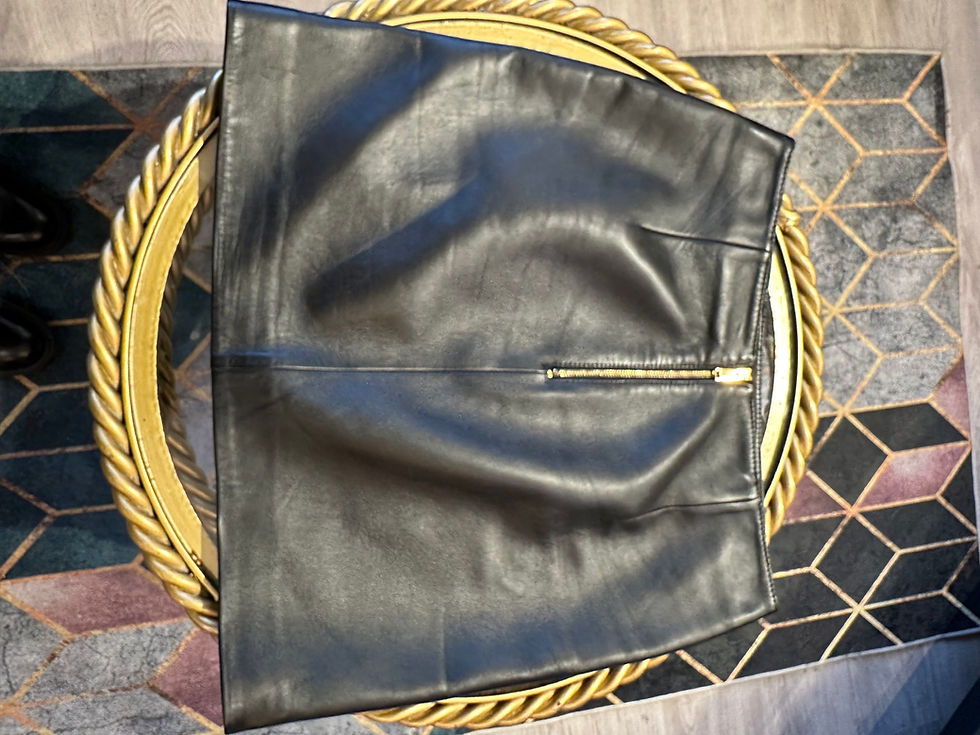 Hình thu nhỏ: Versace Leather Skirt size M