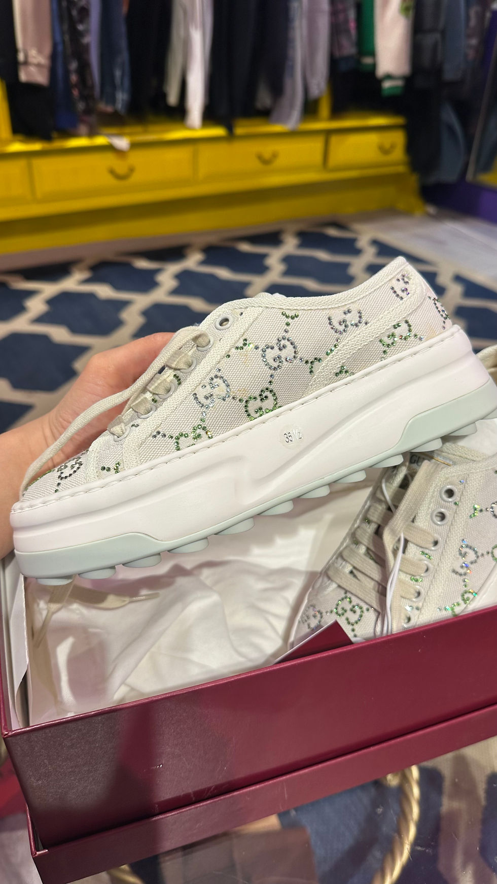Hình thu nhỏ: Gucci Sneakers size 35,5 