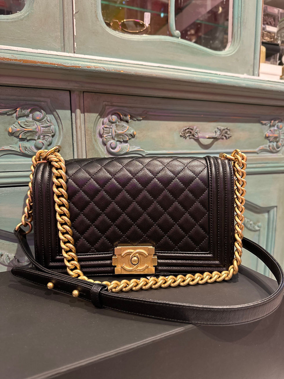 Hình thu nhỏ: Chanel boy size Medium bag