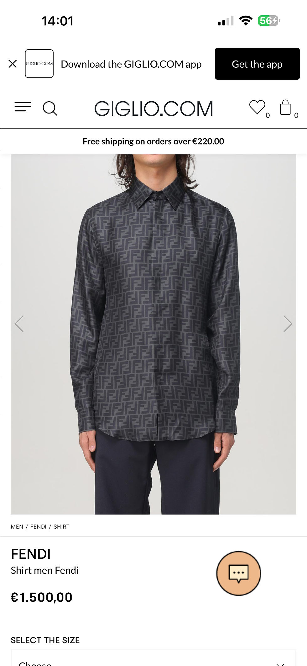 Thumbnail: Fendi shirt size 40 (S)