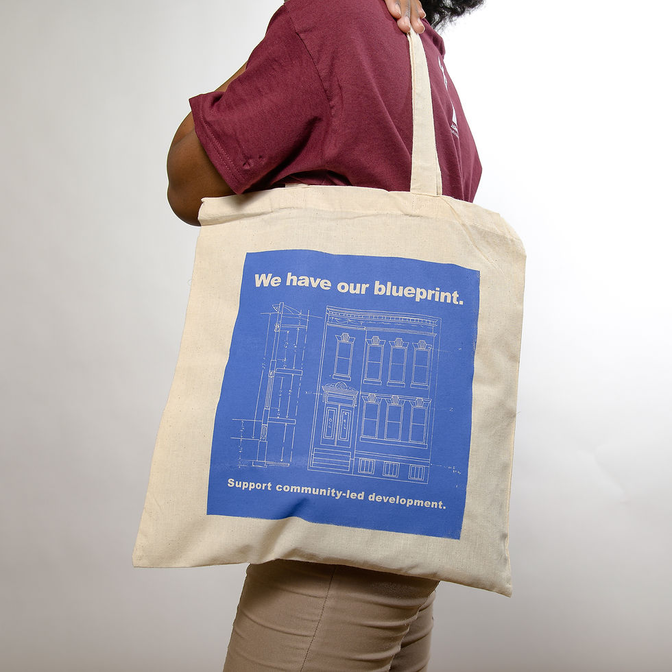 Thumbnail: Blueprint Canvas Tote Bag