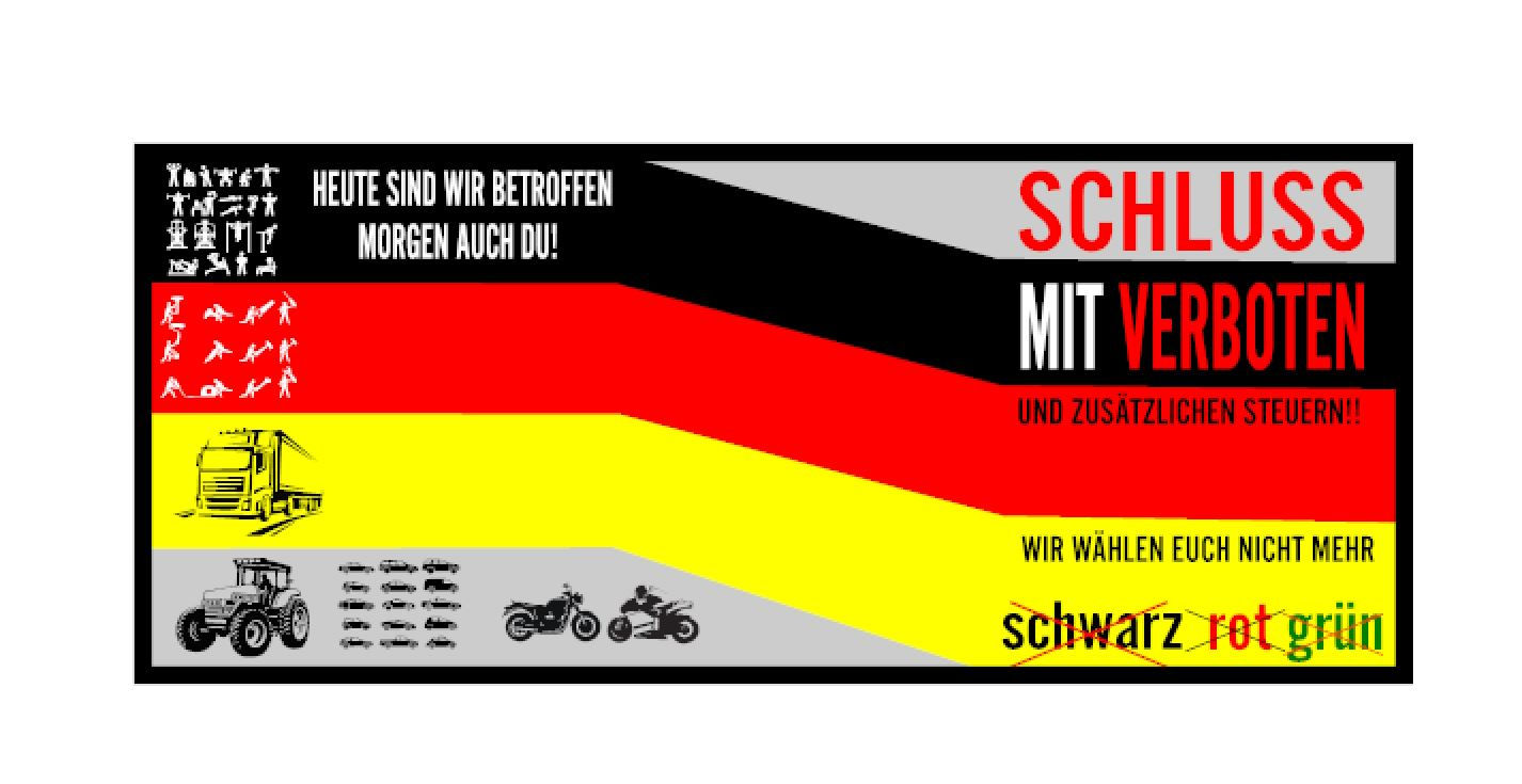 EINER FÜR ALLE, ALLE FÜR EINEN ! BANNER AB 1,20M PVC ODER TEXTIL