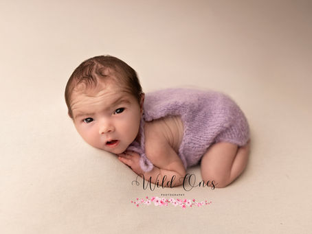 Newborn wide awake at photoshoot