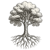 Illustration of a tree symbolising local, trusted craftsmanship by Earth, Stone & Mortar in Buxton, Derbyshire