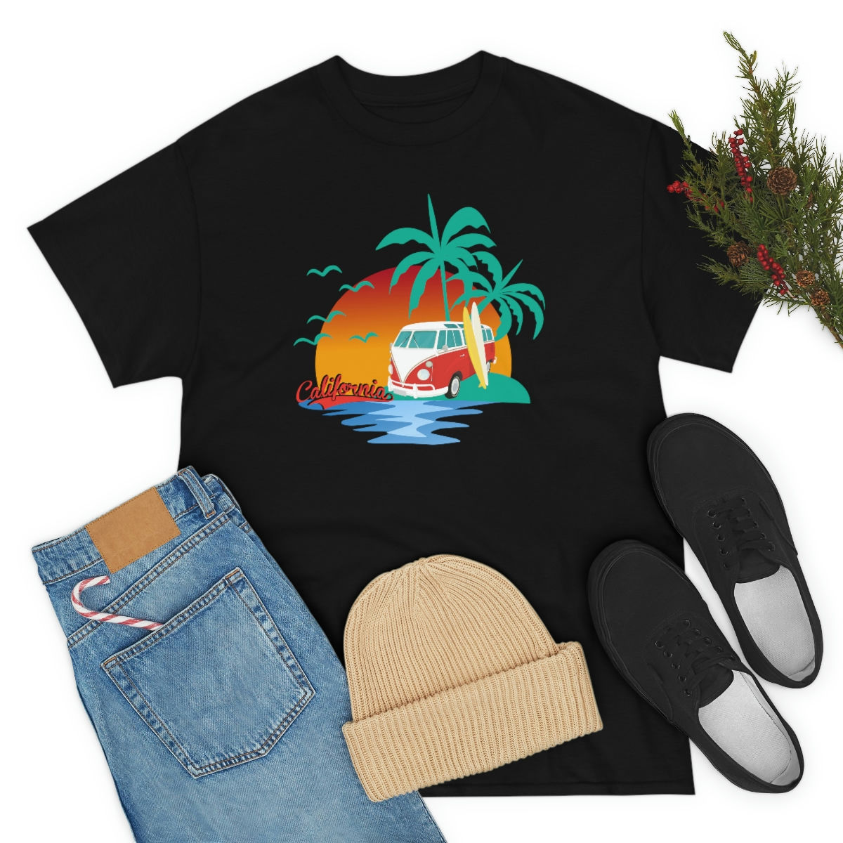 Unisex California Bus Heavy Cotton Tee