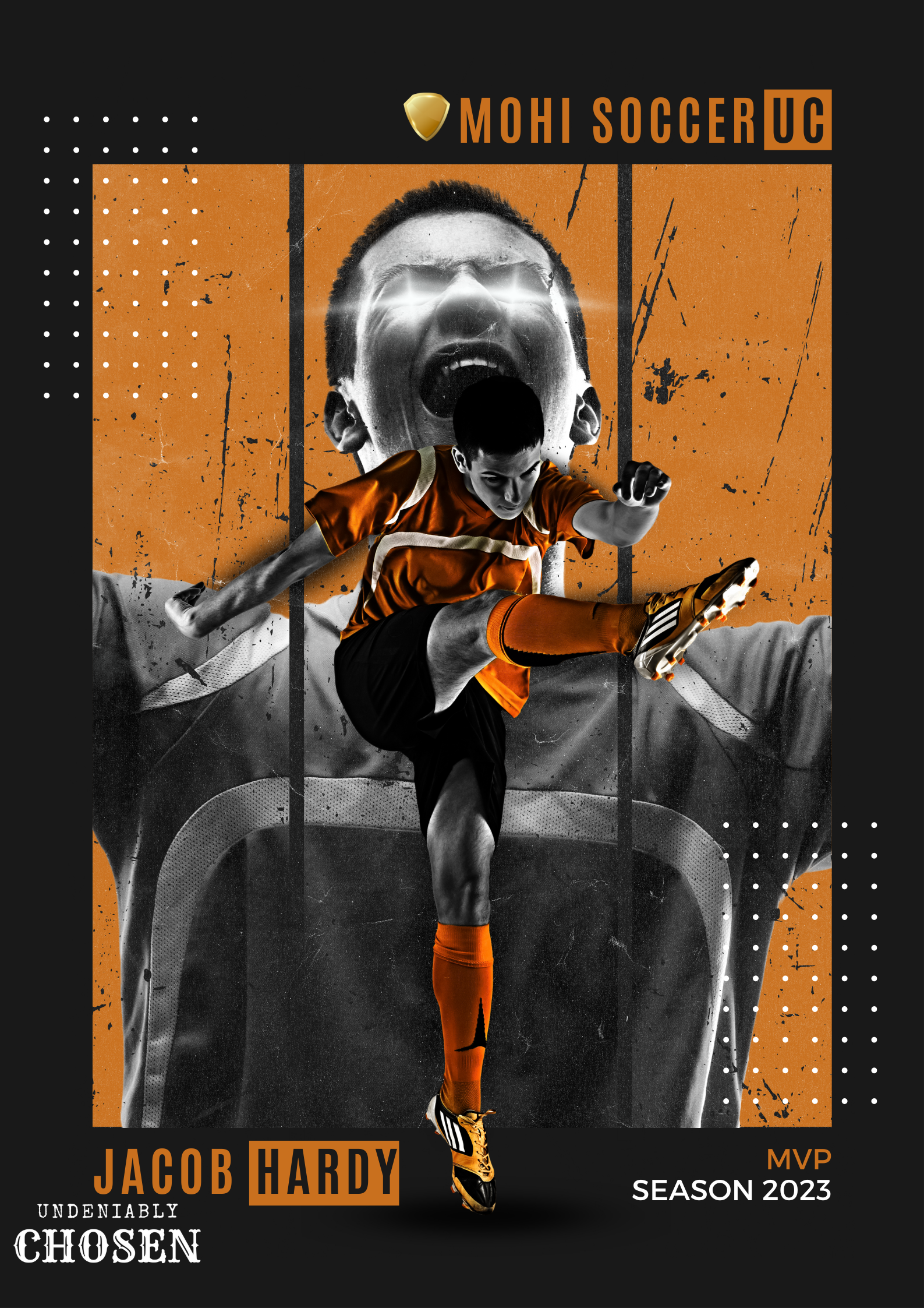 Sports Digital File - Black and Orange Modern
