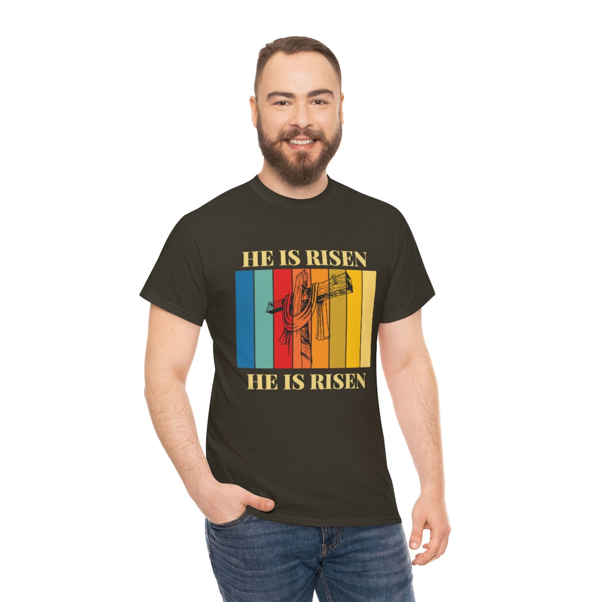Unisex He is Risen Heavy Cotton Tee
