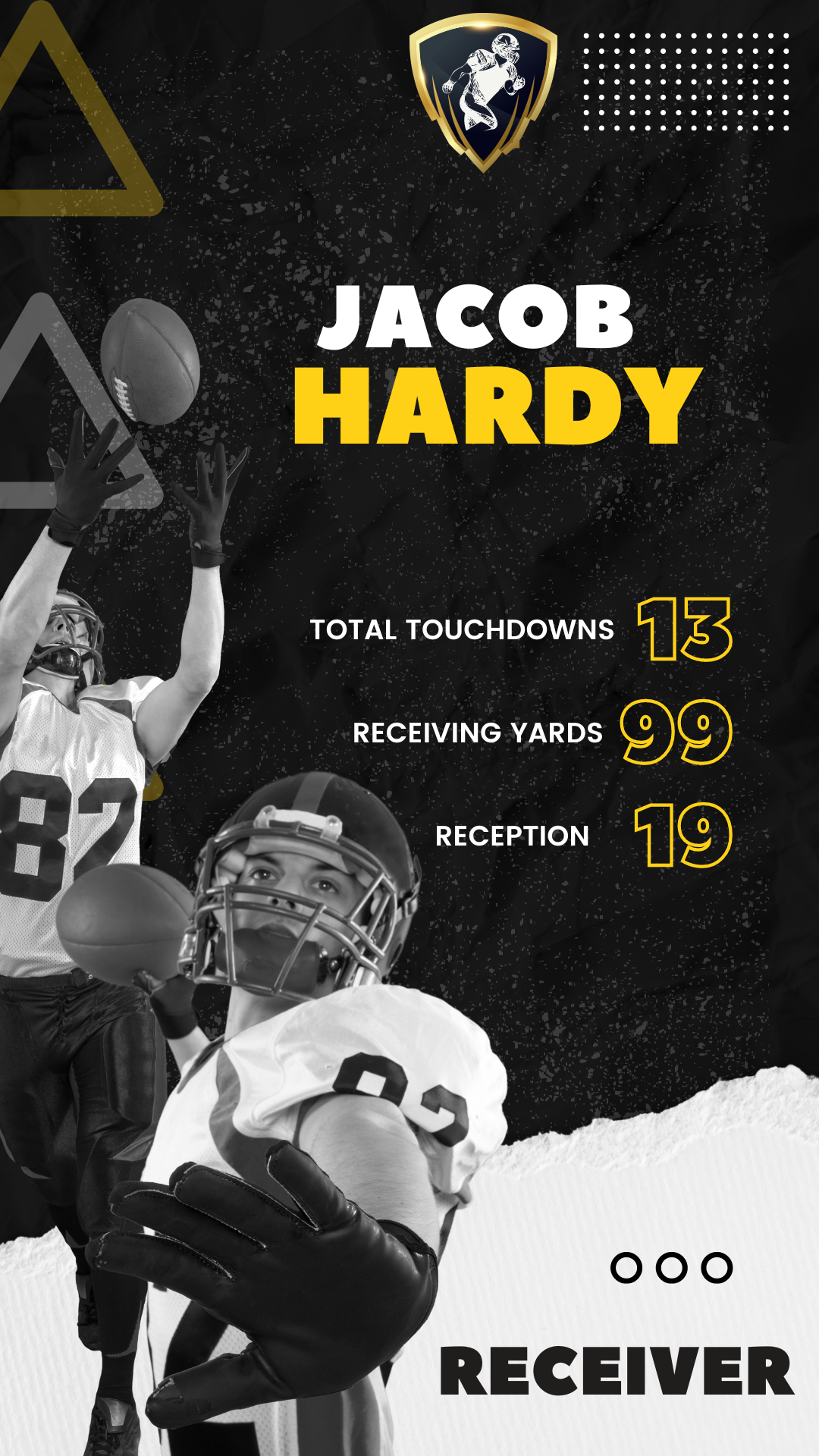 Sports Digital File - Black and Yellow Football