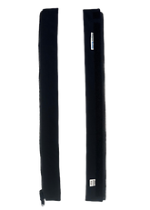 Both sides of ZipperBuddy in black. The front and back,