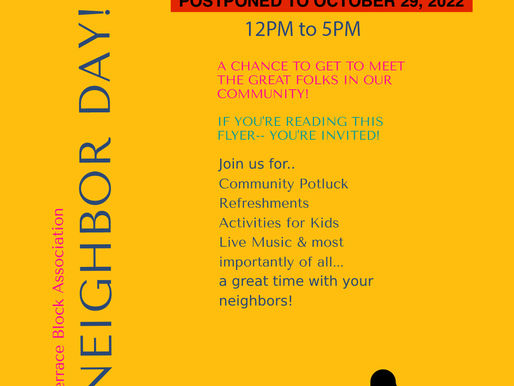 HTBA's Annual Hi Neighbor Day is October 29th!