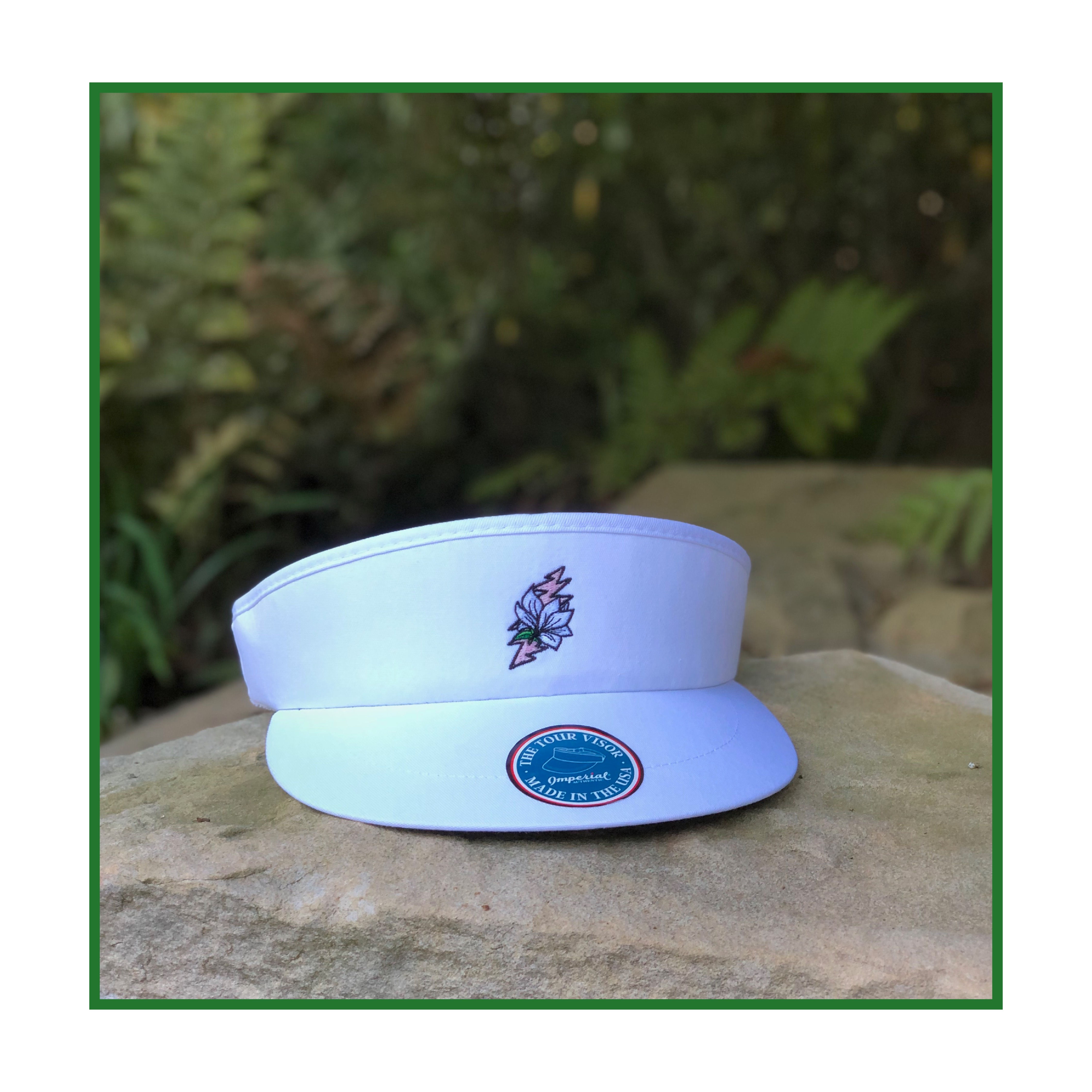 "LightningBolt" White Visor