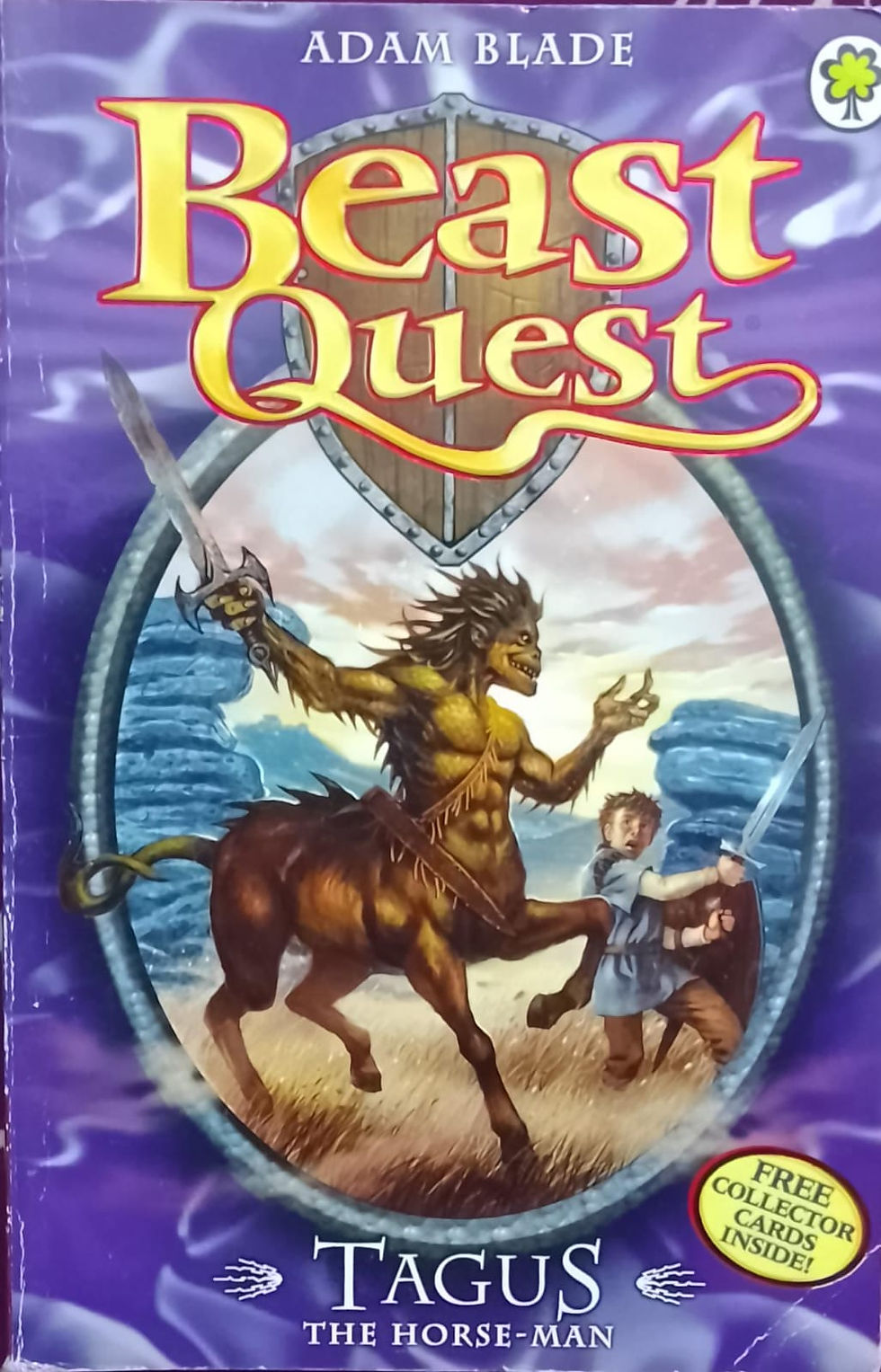 Beast Quest book cover: Minotaur and boy battle