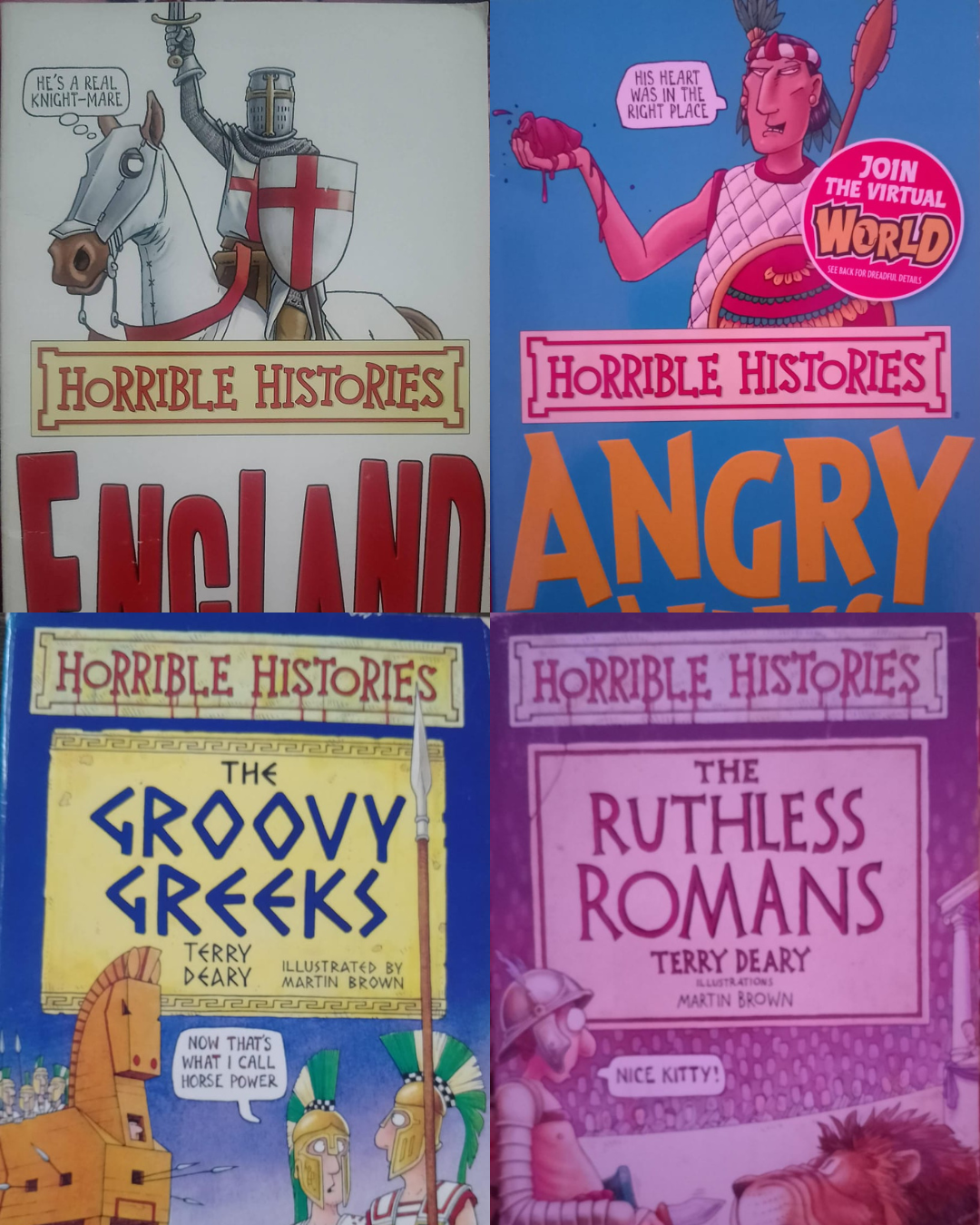 England, Angry Aztecs, The Groovy Greeks 