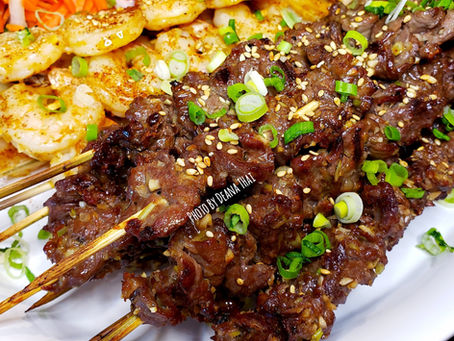 Deana’s Grilled Skewered Beef & Shrimp