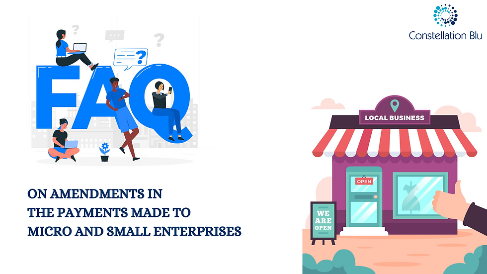 FAQs on Amendments in the Payments made to Micro and Small Enterprise