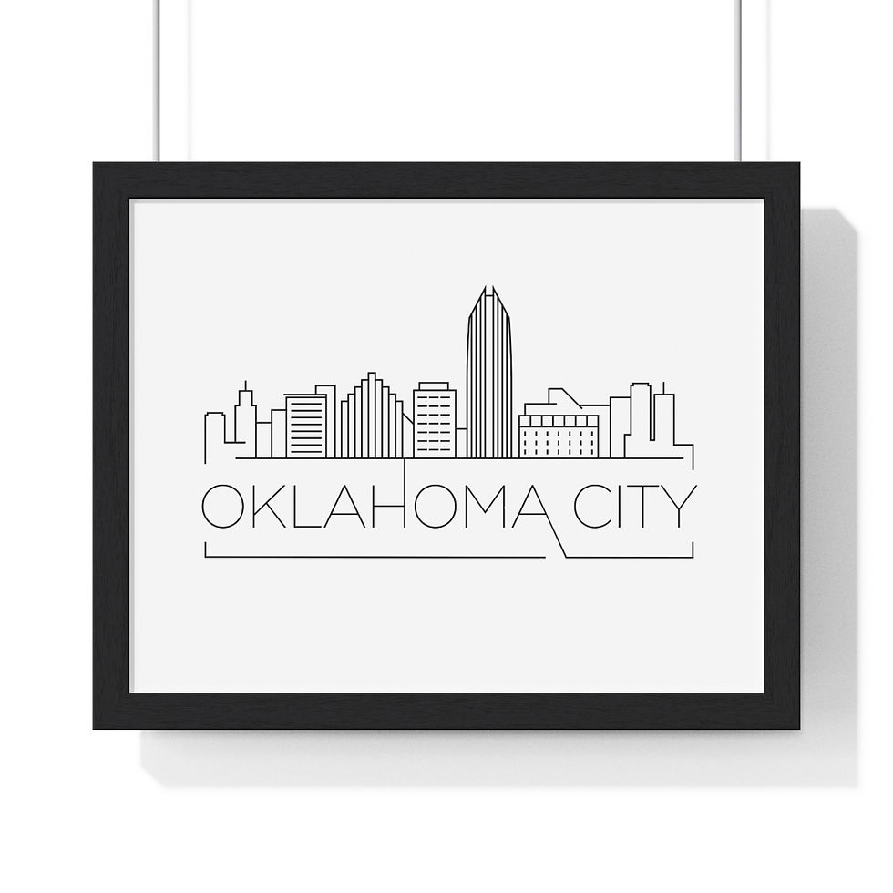 OKC Horizontal Framed Poster