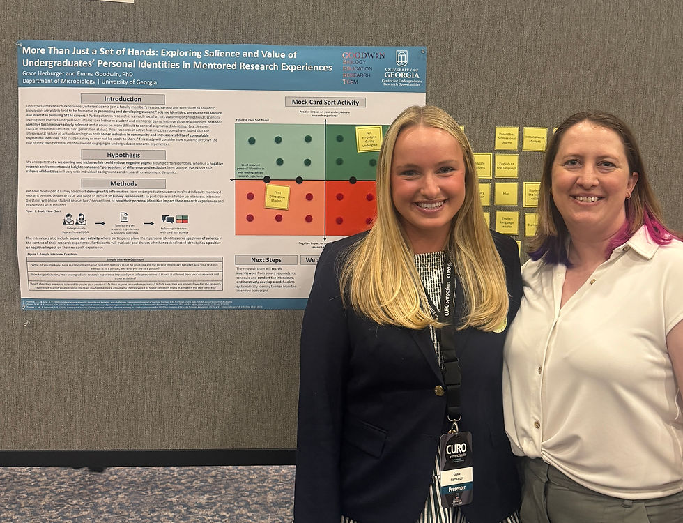 Grace, Emma, and Grace's poster