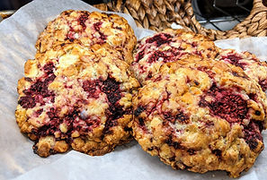 Raspberry White Chocolate Scones