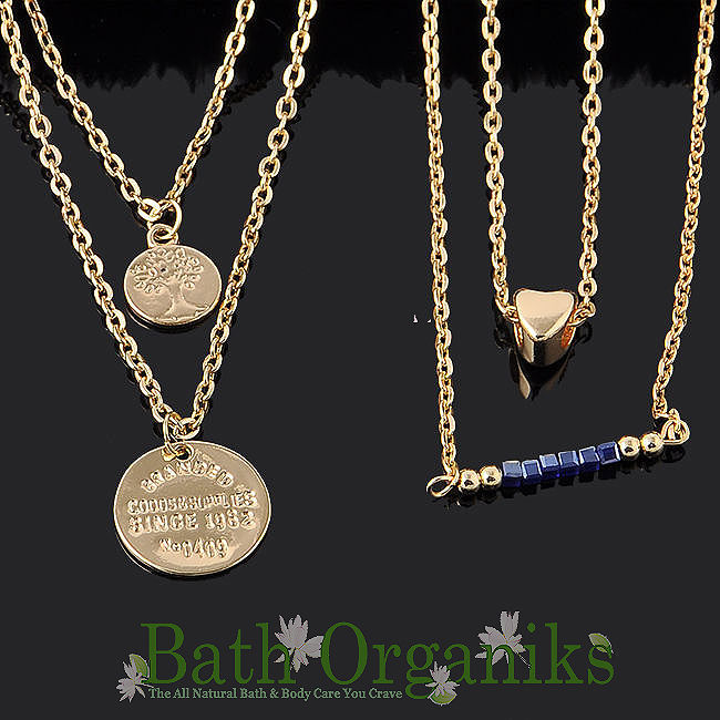 Thumbnail: Tree of Life Lapis Pendant Chain Statement 4pc Set