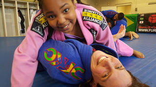 Getting beat up by my baby today. Junior Warriors Takedown