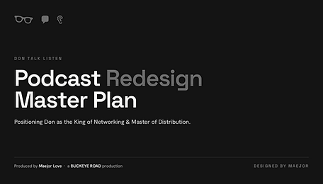 cover page for a podcast redesign proposal