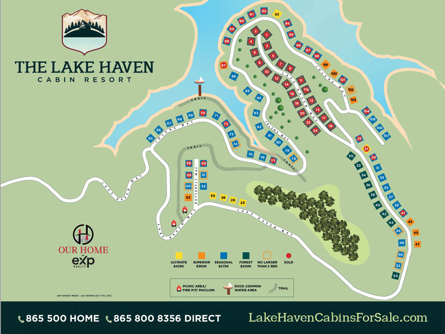Locations Lake Haven Cabin Resort